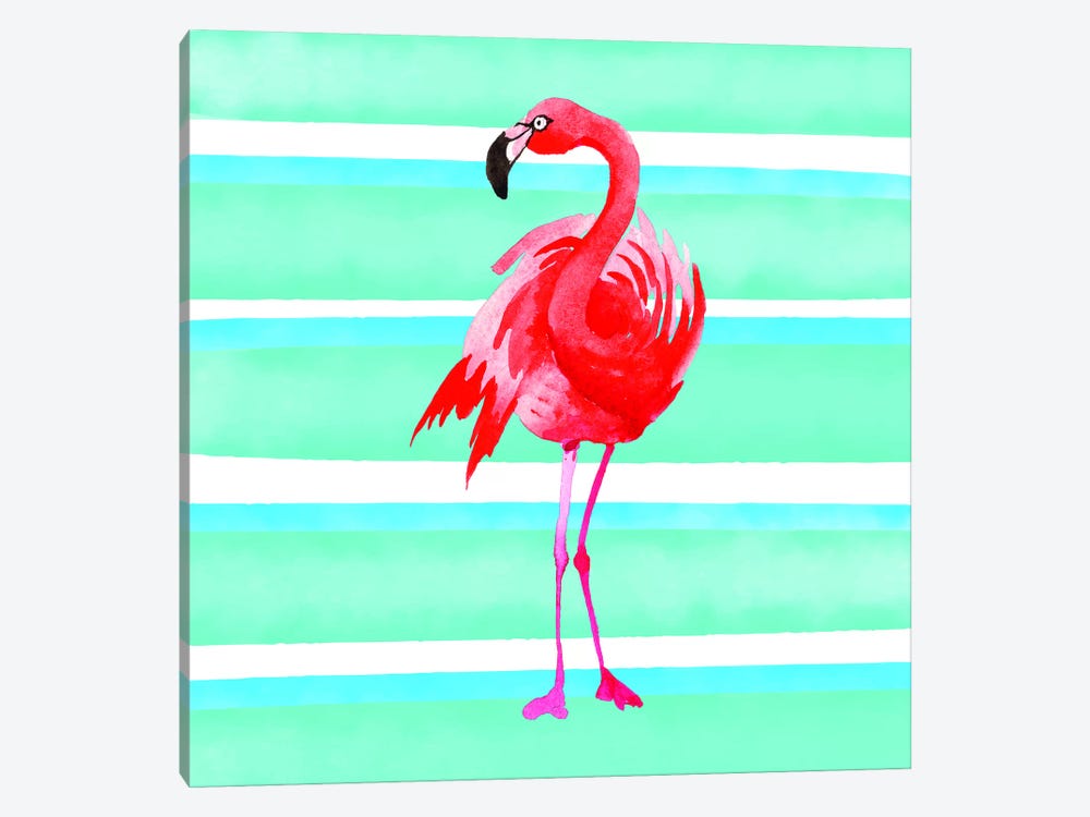 Tropical Life Flamingo III by Seven Trees Design 1-piece Canvas Art
