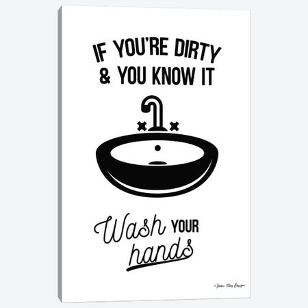 Wash Your Hands Canvas Print #STD73} by Seven Trees Design Canvas Wall Art