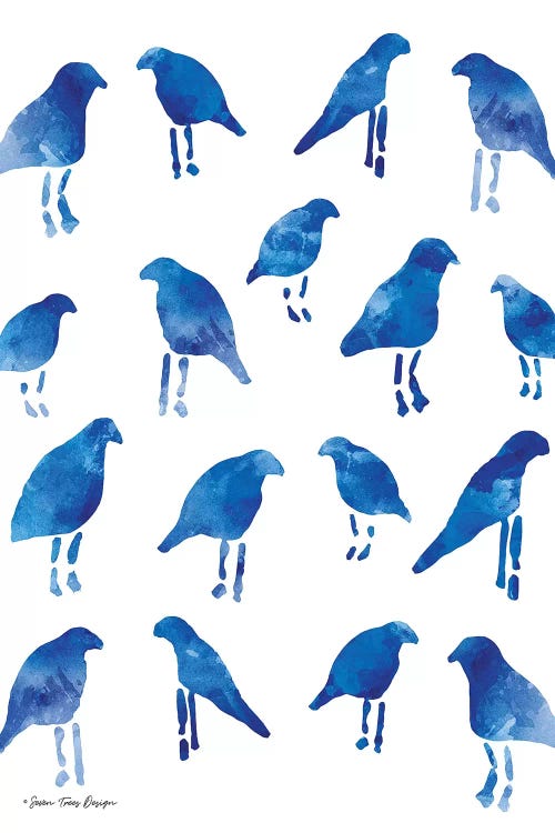 Bleu Birds by Seven Trees Design wall art