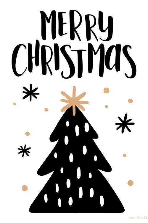 Merry Christmas Tree by Seven Trees Design wall art