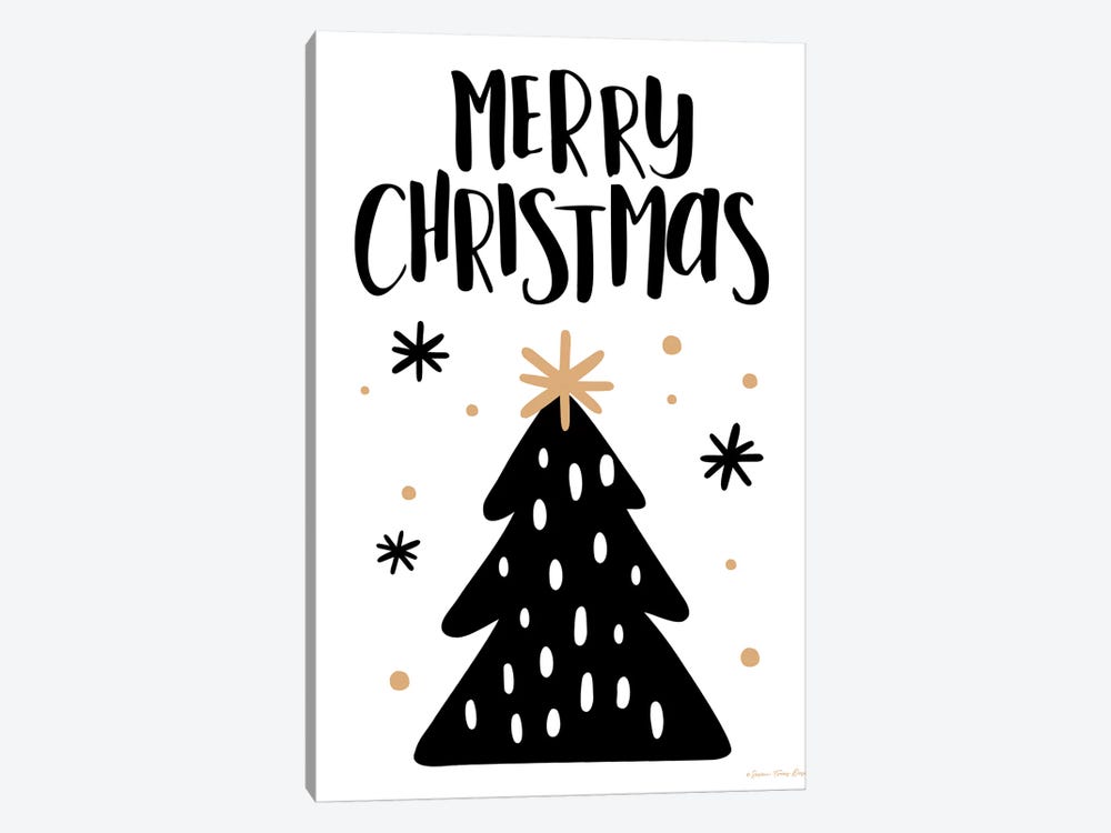Merry Christmas Tree by Seven Trees Design 1-piece Canvas Wall Art