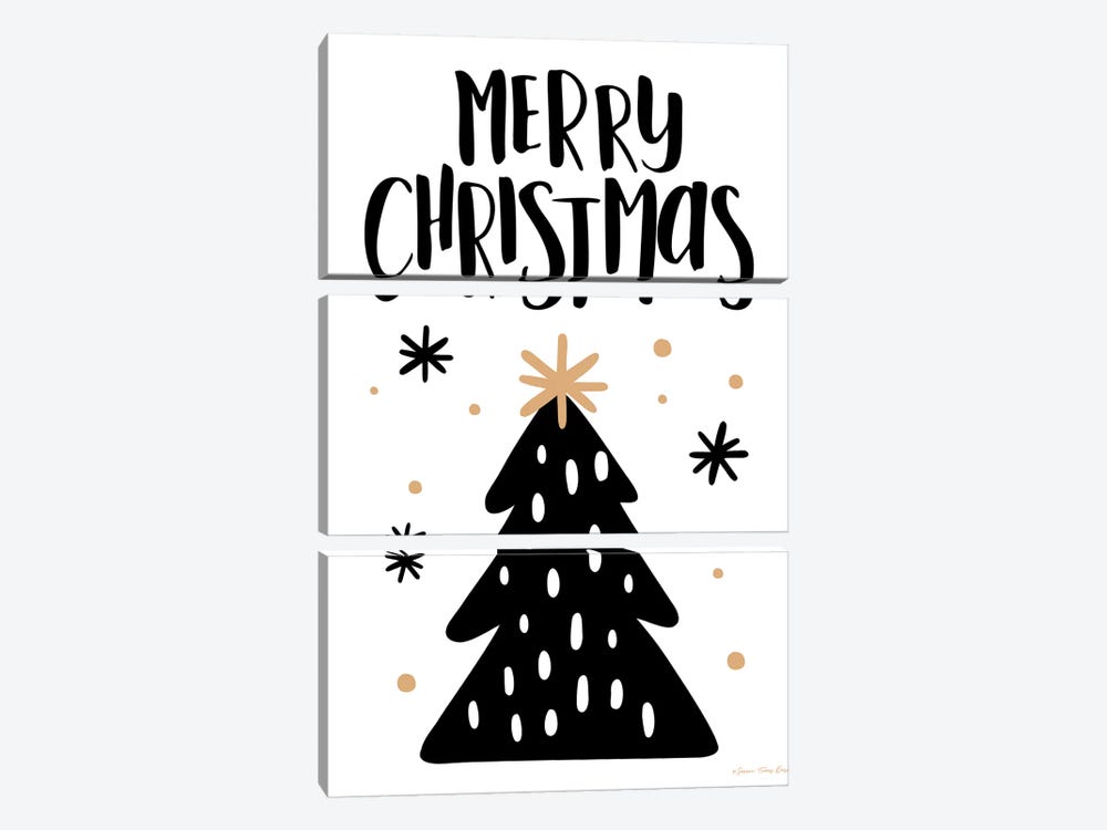 Merry Christmas Tree by Seven Trees Design 3-piece Canvas Art