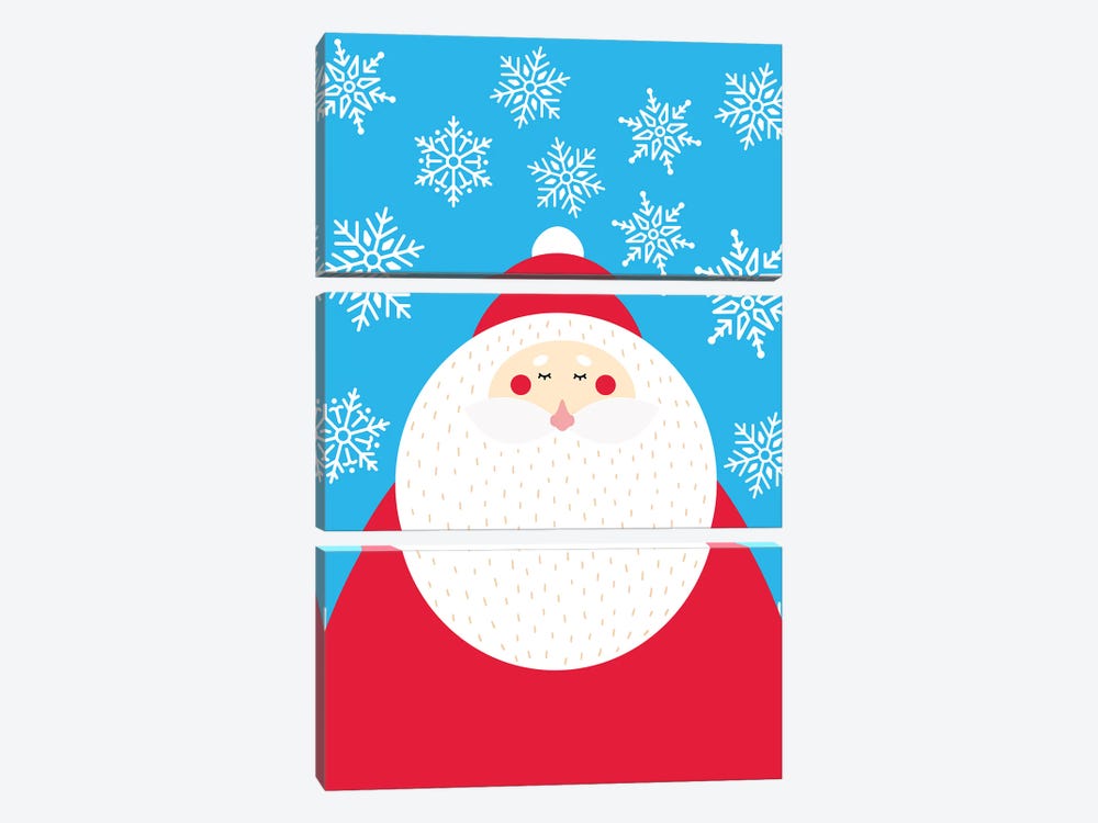 Snowflake Santa Claus by Seven Trees Design 3-piece Art Print