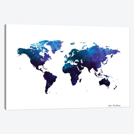 Space Watercolor World Canvas Print #STD97} by Seven Trees Design Canvas Art Print