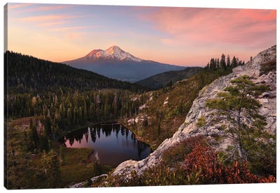Mount Shasta, California - Between The Light Canvas Art Print - Mountains Scenic Photography