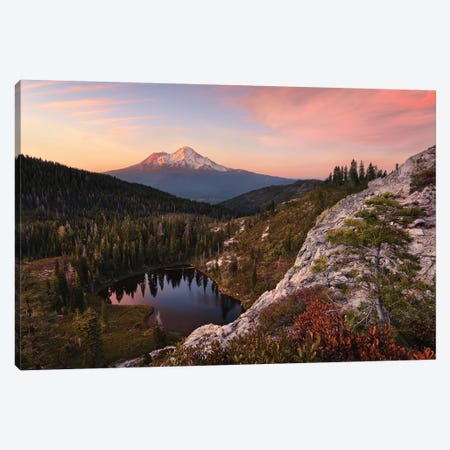 Mount Shasta, California - Between The Light Canvas Print #STF112} by Stefan Hefele Canvas Wall Art