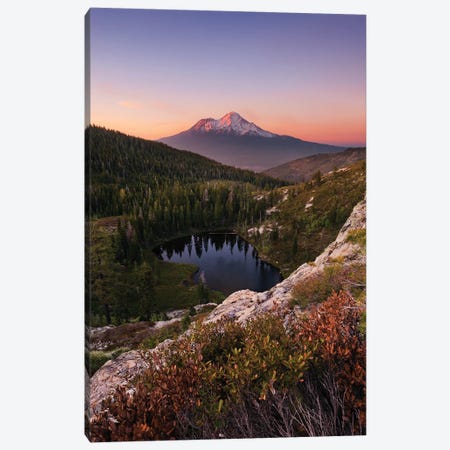 Mount Shasta, California - Between The Light, Vertical Canvas Print #STF113} by Stefan Hefele Canvas Wall Art