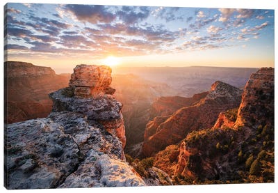 On The Rocks - Grand Canyon Canvas Art Print - Grand Canyon National Park Art