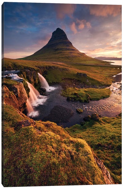 The Fabulous Mountain - Iceland Canvas Art Print - River, Creek & Stream Art