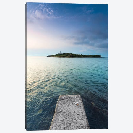 The Lighthouse Island Canvas Print #STF165} by Stefan Hefele Canvas Wall Art