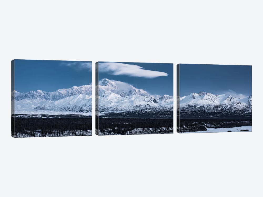 Blue Mount McKinley by Stefan Hefele 3-piece Canvas Art