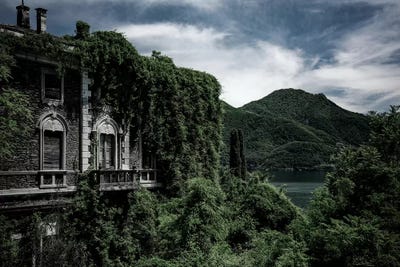 Lost Villa by Stefan Hefele framed canvas print