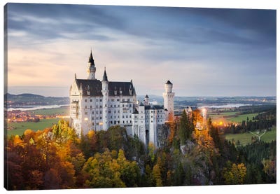 Castle Neuschwanstein, Schwangau, Germany Canvas Art Print - Famous Architecture & Engineering