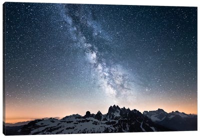 Dolomites With Milky Way Canvas Art Print - Outdoor Adventure Travel