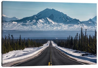 Alaska Road Trip Canvas Art Print - Mountains Scenic Photography
