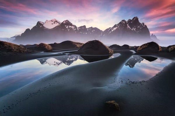 Stefan Hefele: Glowing Vestrahorn, Iceland by Stefan Hefele