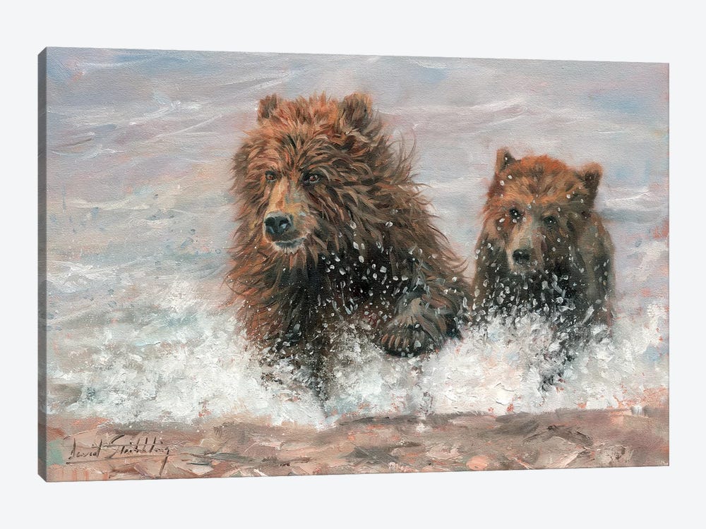 The Bears Are Coming by David Stribbling 1-piece Canvas Print