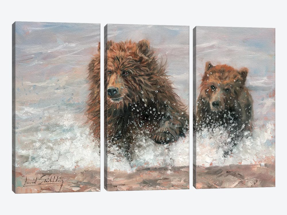 The Bears Are Coming by David Stribbling 3-piece Art Print
