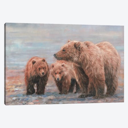 16x20 Canvas Print growling Grizzly Brown Bear Painting 