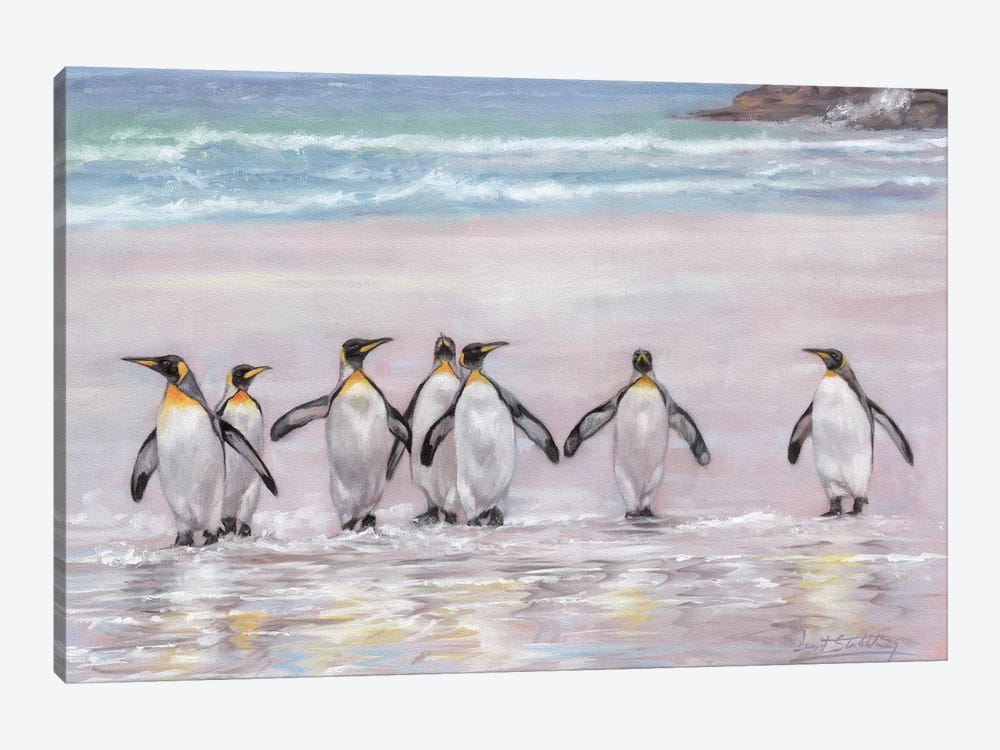 7 Penguins by David Stribbling 1-piece Art Print