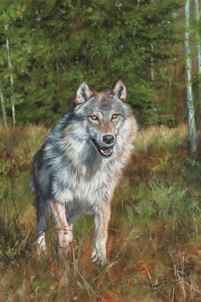 Wolf Running by David Stribbling multi panel art