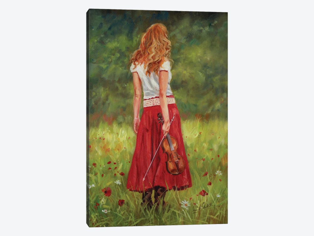 The Violinist by David Stribbling 1-piece Canvas Artwork