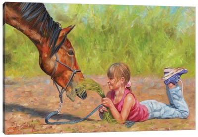 Best Friends Canvas Art Print - David Stribbling