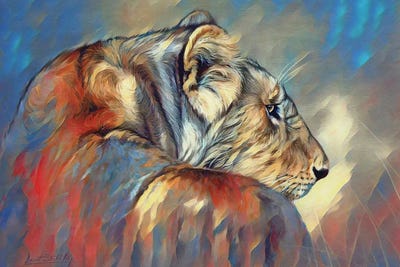 Lady In Waiting, Vibrant Series by David Stribbling art print