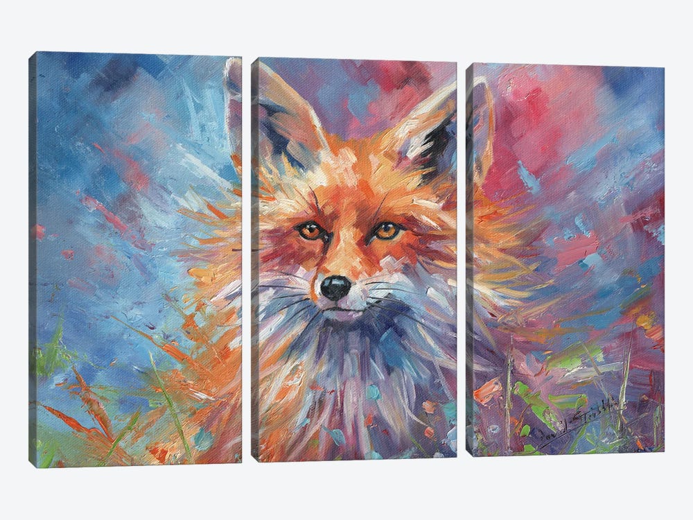 Kitsune Fox by David Stribbling 3-piece Art Print