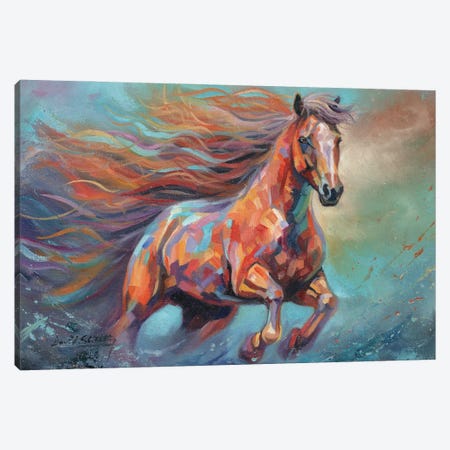 Enbarr, Swifter Than The Wind Canvas Print #STG328} by David Stribbling Canvas Artwork