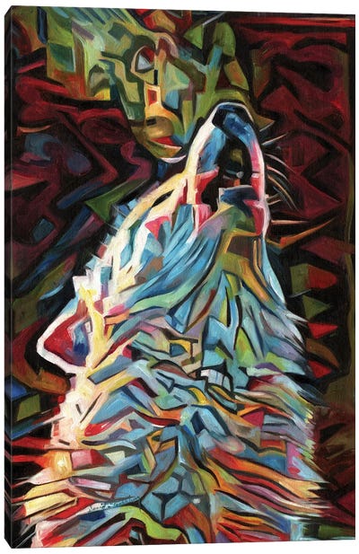 Dream Wolf Canvas Art Print - David Stribbling