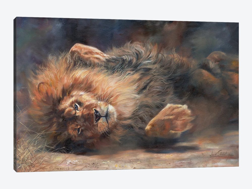 Lion Rockin' And Rollin' by David Stribbling 1-piece Canvas Art