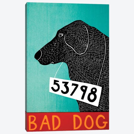 Bad Dog, Black Canvas Print #STH112} by Stephen Huneck Canvas Print