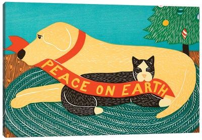Peace On Earth Canvas Art Print - Warm & Whimsical