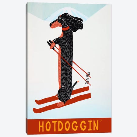 Hotdoggin Canvas Print #STH50} by Stephen Huneck Canvas Wall Art