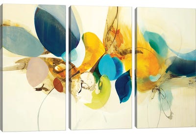 Candid Color Canvas Art Print - 3-Piece Abstract Art