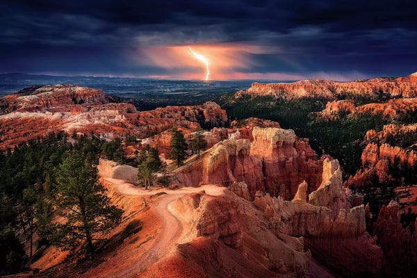 Lightning: Lightning over Bryce Canyon by Stefan Mitterwallner