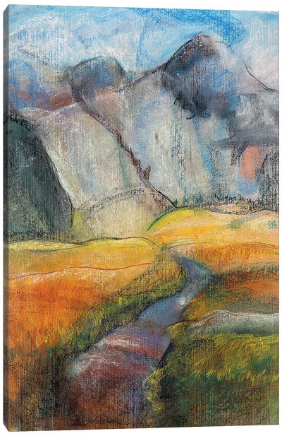 Expressive Mountain Cliffs Canvas Art Print - Stoian Hitrov