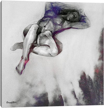 Nude Girl Canvas Art Print - Stoian Hitrov