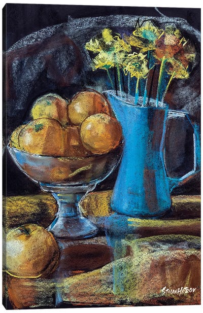 Yellow Orange Etude Canvas Art Print - Stoian Hitrov