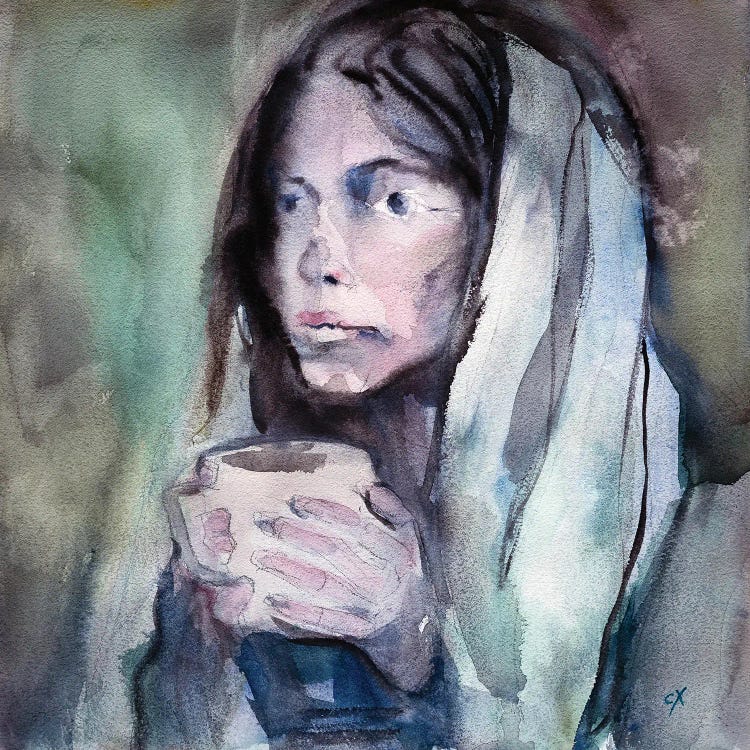 Warmth Between Her Hands by Stoian Hitrov wall art
