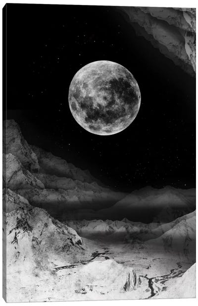 Moon Canvas Art Print - Space Lover