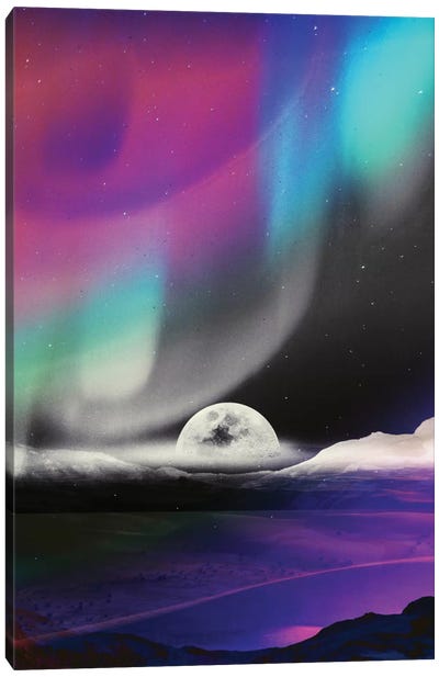 Moon After Birth Canvas Art Print - Aurora Borealis Art