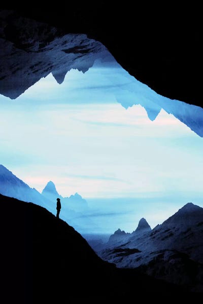 Blue Wasteland Isolation by Stoian Hitrov framed canvas print