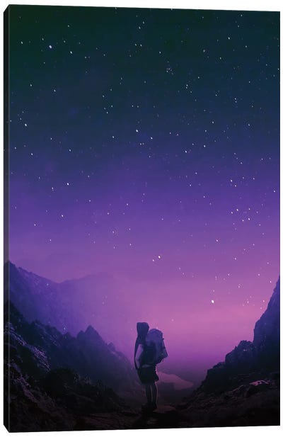 Not All Those Who Wander Are Lost Canvas Art Print - Kids Astronomy & Space Art