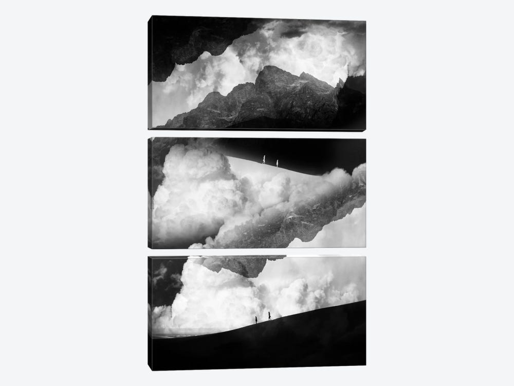 State Of Black And White Isolation by Stoian Hitrov 3-piece Canvas Print