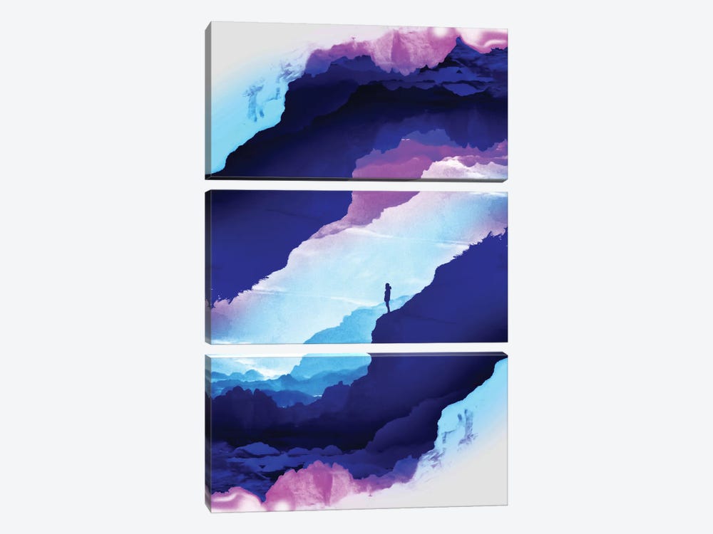 Violet Dream Of Isolation by Stoian Hitrov 3-piece Canvas Artwork