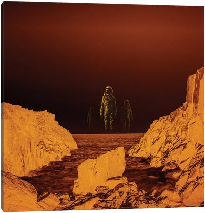 Escape From Red Planet Canvas Art Print - Planets