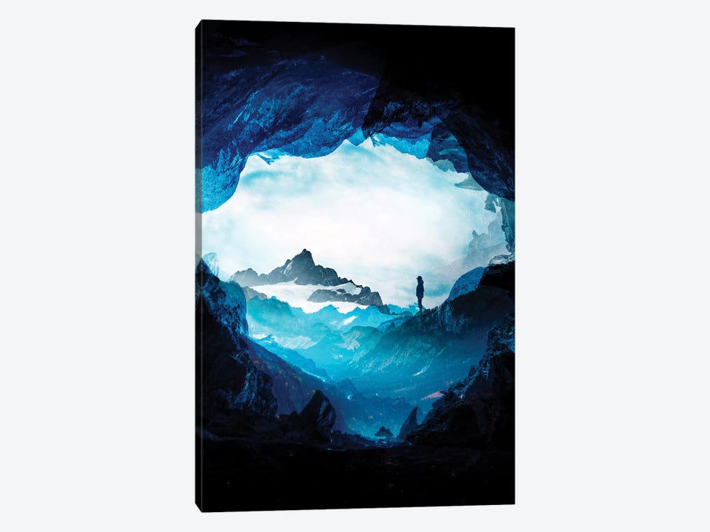 Blue Misty Mountains by Stoian Hitrov 1-piece Canvas Wall Art