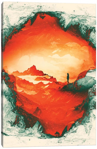 Occupy Mars Canvas Art Print - Orange
